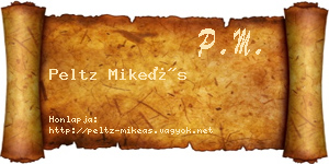Peltz Mikeás névjegykártya